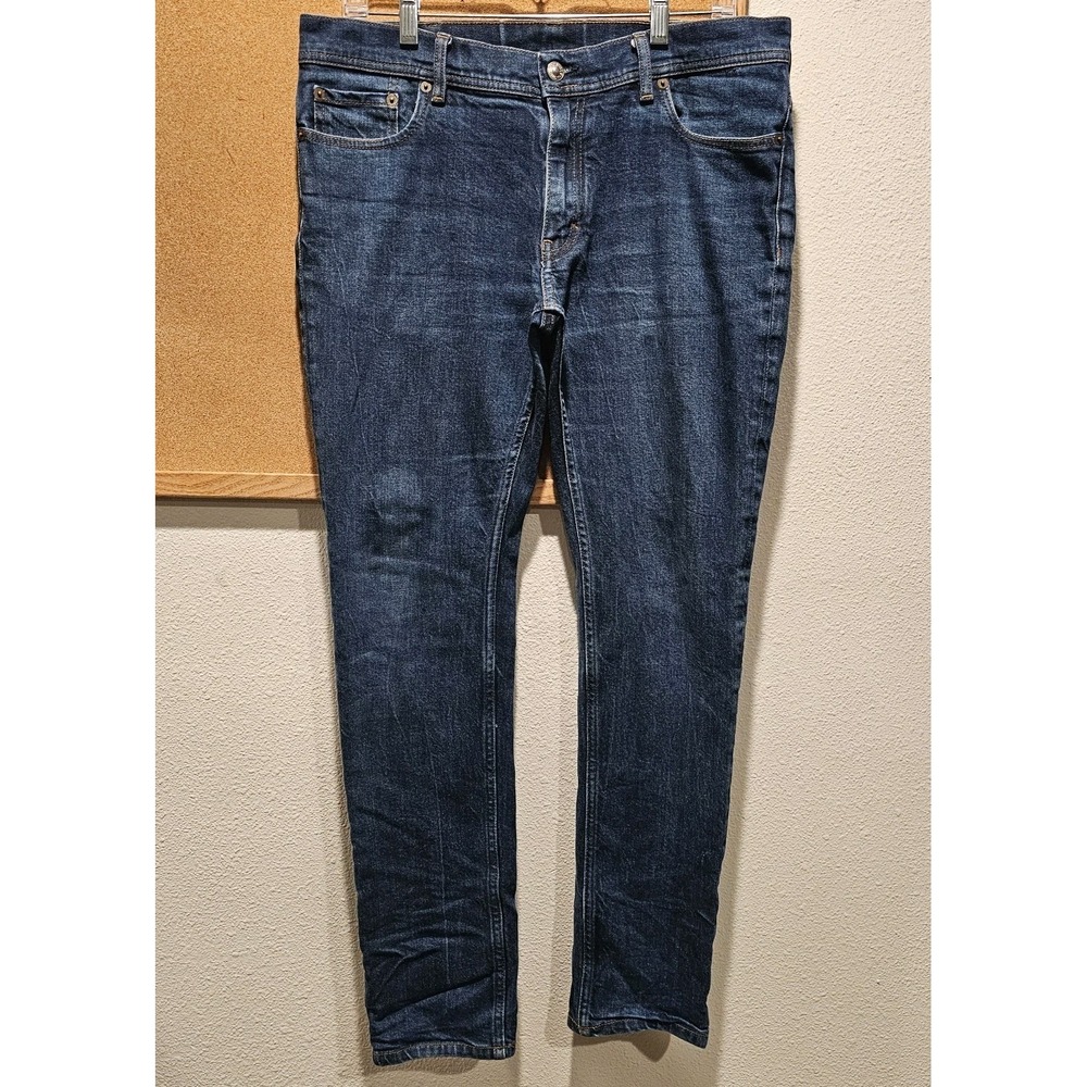 Blå Konst Acne Studios North‎ Indigo Skinny Jeans Dark Wash Size 34x34